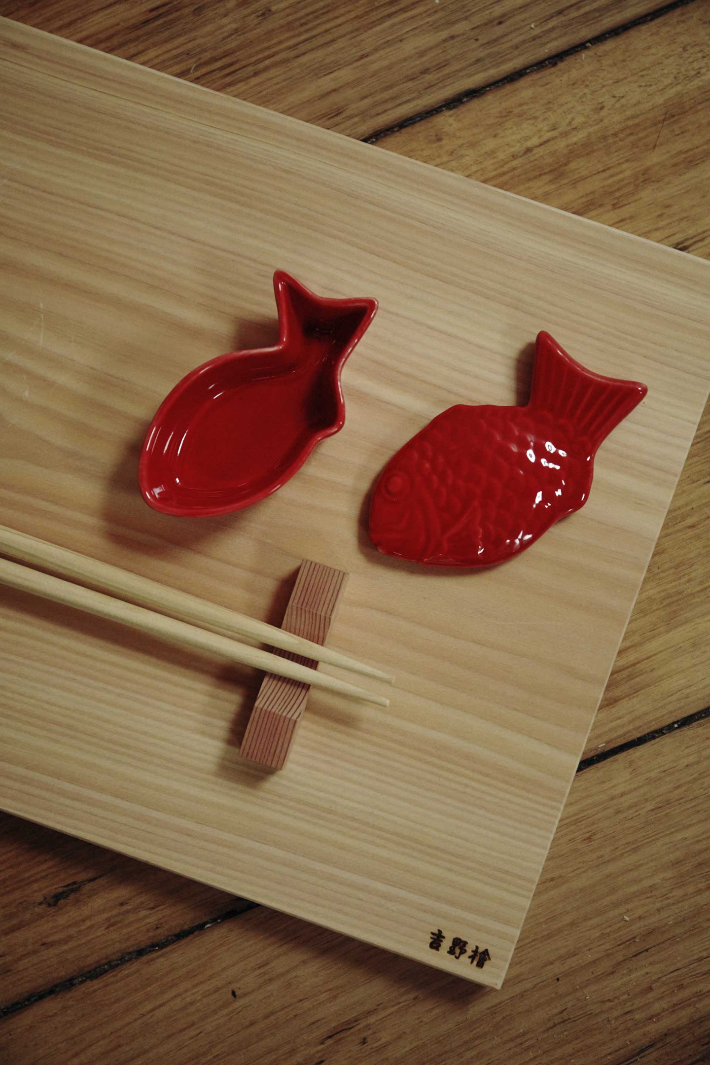 Hand Carved Cedar Chopstick Rest